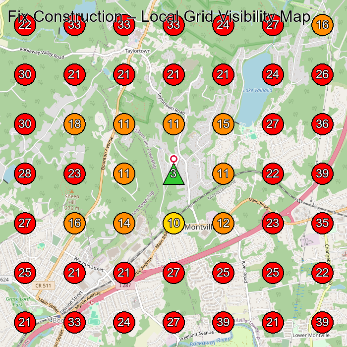 Fix Construction GeoGrid visibility map for Roofing Contractor in None